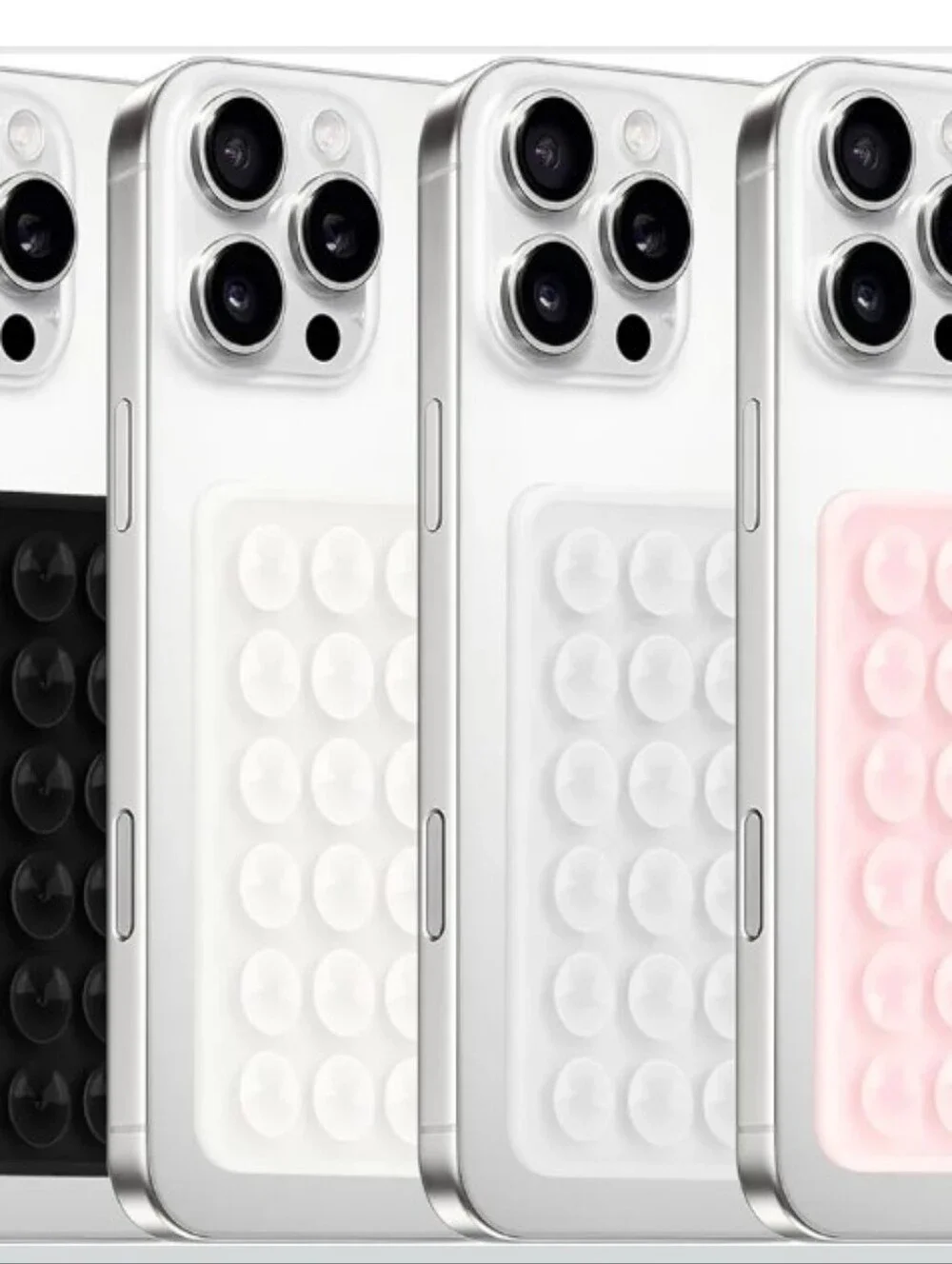 Y2K Aesthetic Silicone Suction Cup Phone Grip Mount Sticky Pad 4 Pc